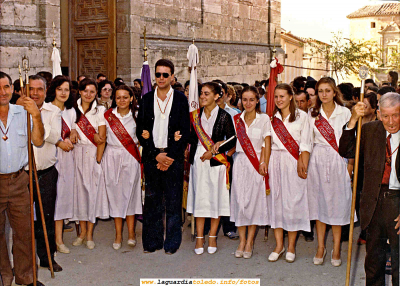 Fiestas 1980 Reina, Damas y Mantenedor
