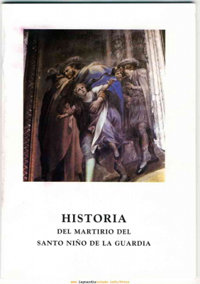 Historia del Santo Niño de 1785 por D. Martín Matínez Moreno reimpresión de 2004 Portada
Disponible en para su adquisición en la Ermita del Santo Niño
