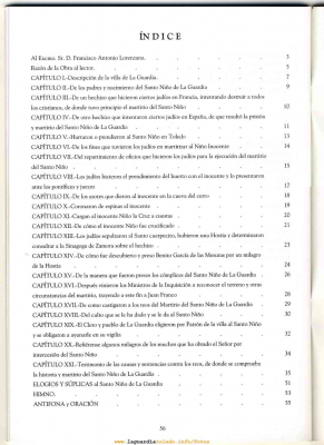 Historia del Santo Niño de 1785 por D. Martín Matínez Moreno reimpresión de 2004 Indice
Disponible en para su adquisición en la Ermita del Santo Niño
