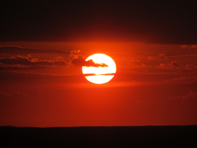 Puesta del sol desde el Paseo del Norte. 12-4-2014
