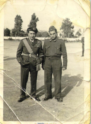 Fausto Peláez en el Servicio Militar
