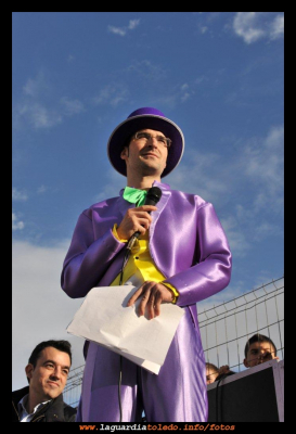 Javier Pasamontes, presentador del desfile de Carnaval 2010
