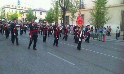 Banda de tambores y cornetas
Banda de tambores y cornetas en la procesión del Santo Cristo, el viernes en Aranjuez
Keywords: cornetas y tambores