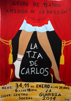Teatro
"La tía de Carlos" los próximos 3, 4, 6 y 11 de Enero. Grupo de Teatro La Pasión
Keywords: la tia de carlos teatro la pasion