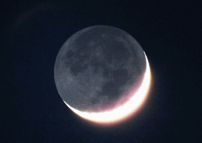 La luz cenicienta de la luna desde el Paseo del Norte
