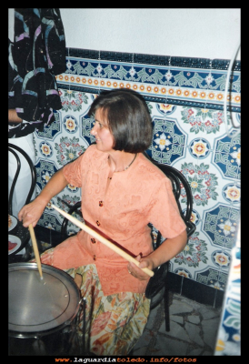 Pepa
Pepa García (Cepa)  a la batería, recordando viejos tiempos. Año 1991.
Keywords: Pepa García (Cepa)  a la batería