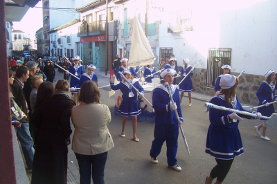 10 de Febrero de 2008. Desfile de Carnaval. Comparsa local "Marineros de La Mancha"
