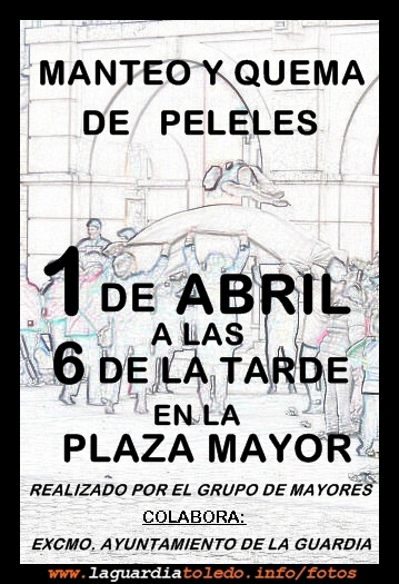 Cartel Anunciador del Manteo y Quema de Peleles  2013.
Keywords: peleles