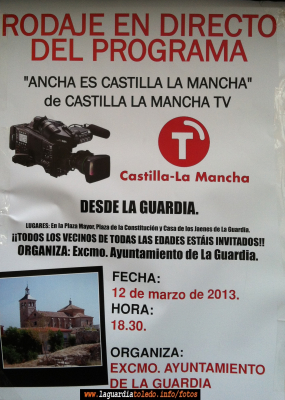 Rodaje en directo del programa de televisión de Catilla -La Macha " ANCHA ES CASTILLA LA MANCHA"
Keywords: television de castilla la mancha