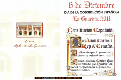 Programa de actos que se celebra con motivo de la Constitución Española.
