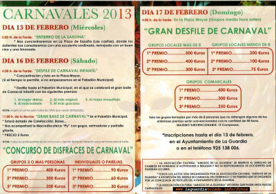 Programa Carnavales 2013.
Keywords: carnaval 2013
