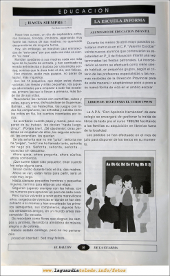 Primer número de "El Balcón de La Guardia" aparecido en el otoño del 1995. Página 10
Keywords: el balcon de la guardia