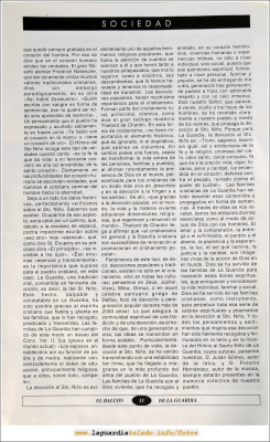 Primer número de "El Balcón de La Guardia" aparecido en el otoño del 1995. Página 13
Keywords: el balcon de la guardia
