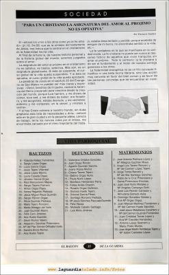 Primer número de "El Balcón de La Guardia" aparecido en el otoño del 1995. Página 15
Keywords: el balcon de la guardia