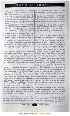 Primer número de "El Balcón de La Guardia" aparecido en el otoño del 1995. Página 18
Keywords: el balcon de la guardia 1995