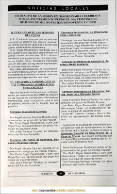 Primer número de "El Balcón de La Guardia" aparecido en el otoño del 1995. Página 19
Keywords: el balcon de la guardia 1995