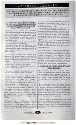 Primer número de "El Balcón de La Guardia" aparecido en el otoño del 1995. Página 20
Keywords: el balcon de la guardia 1995