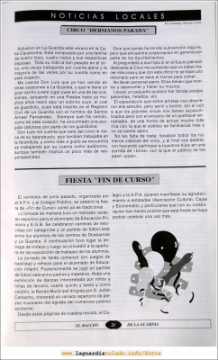 Primer número de "El Balcón de La Guardia" aparecido en el otoño del 1995. Pág.21
Keywords: el balcon de la guardia