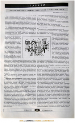 Primer número de "El Balcón de La Guardia" aparecido en el otoño del 1995. Pág.22
Keywords: el balcon de la guardia