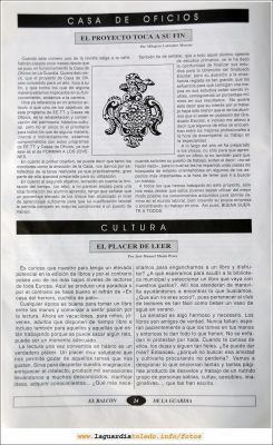 Primer número de "El Balcón de La Guardia" aparecido en el otoño del 1995. Pág.24
Keywords: el balcon de la guardia