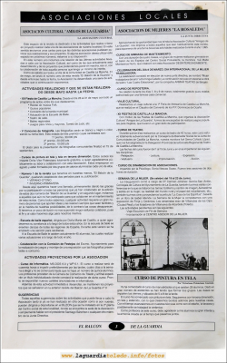 Primer número de "El Balcón de La Guardia" aparecido en el otoño de 1995. Página 3
Keywords: el balcon de la guardia 1995
