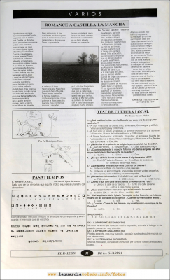 Primer número de "El Balcón de La Guardia" aparecido en el otoño del 1995. Pág.31
Keywords: el balcon de la guardia