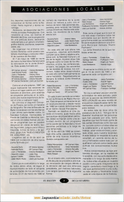 Primer número de "El Balcón de La Guardia" aparecido en el otoño del 1995. Página 5
Keywords: el balcon de la guardia 1995