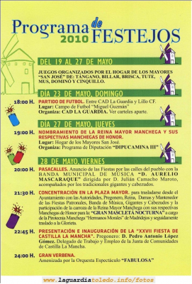 Programa de fiestas de Castilla la Mancha 2010
Keywords: programa fiestas castilla la mancha