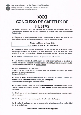 CONCURSO DE CARTELES 2017
Bases para el concurso de carteles de este año 2017
