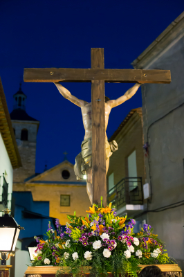 Semana Santa 2014.
Procesión del Viernes Santo a su paso por la plaza.
