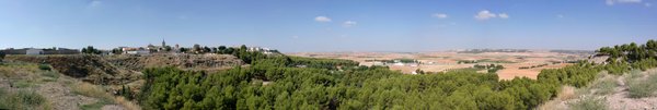 Panorámica de La Guardia desde el camino del cementerio en el formato de visualización interactiva con controles
